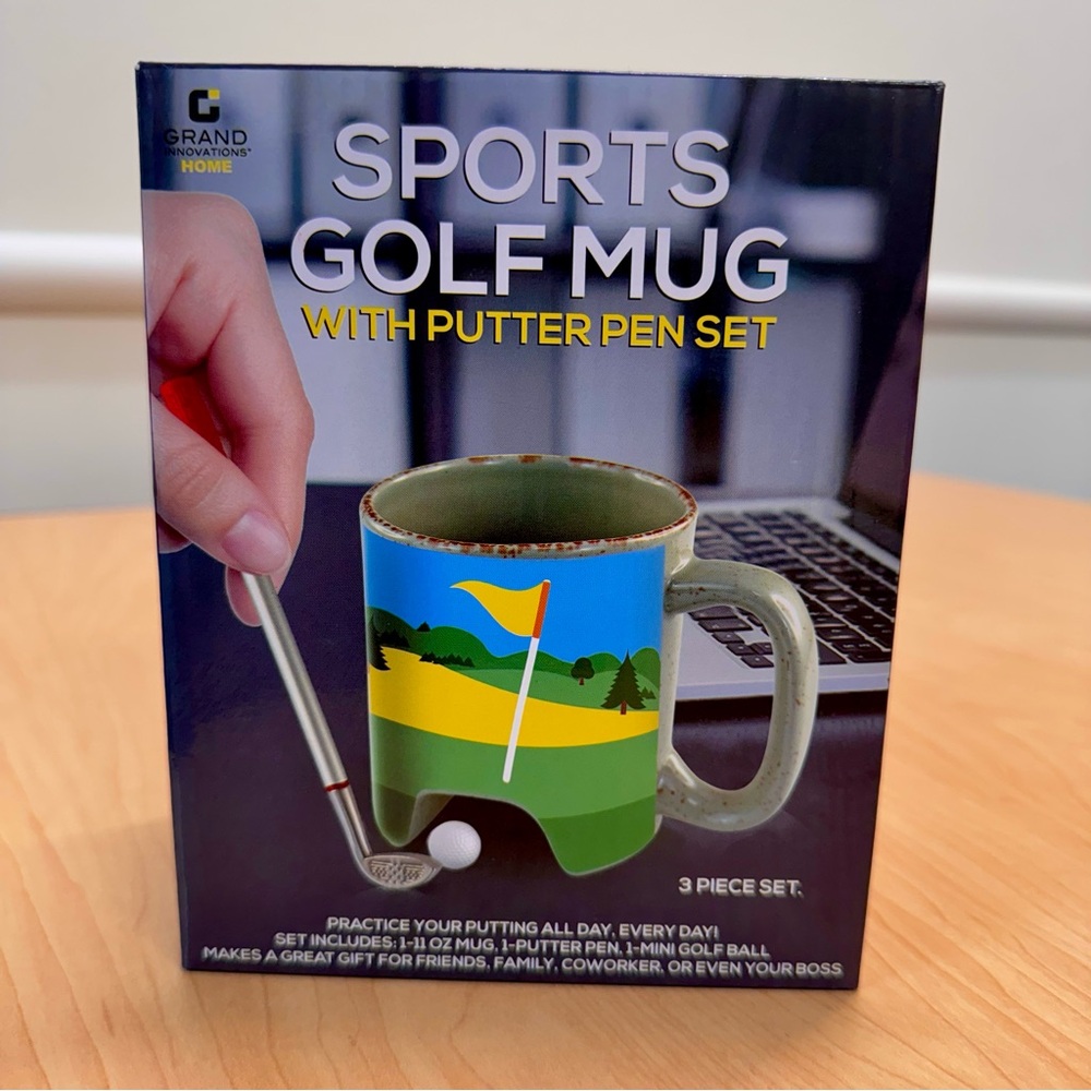 Grand Innovations Home Sports Golf Mug with Putter Pen Set